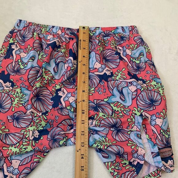 Vineyard Vines mermaid‎ ocean print elastic waist drawstring lined swim trunks - Picture 9 of 10